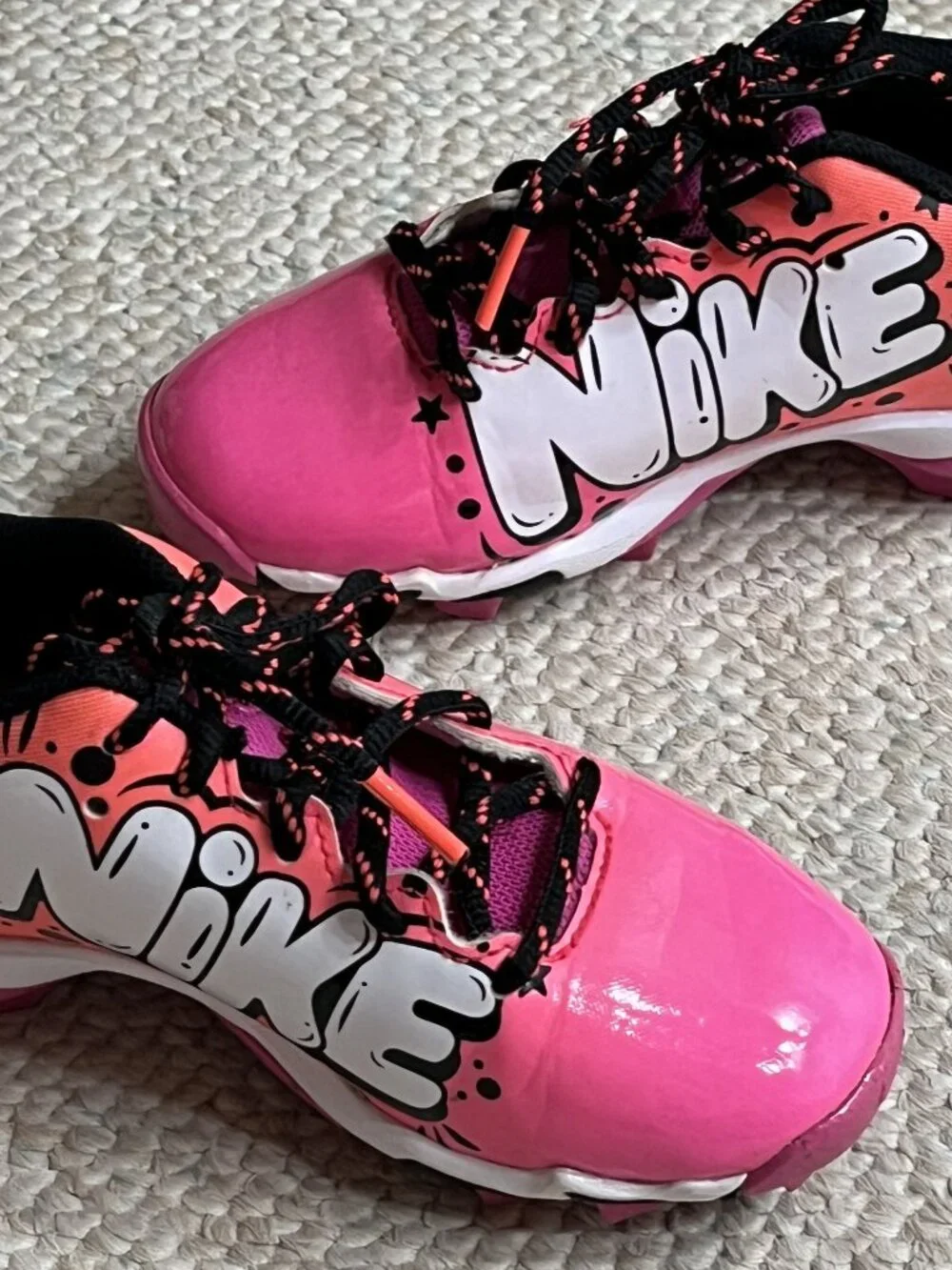 Nike Hyperdiamond Keystone Girl's Size 13C Pink Softball Cleats Shoes FZ8655-600